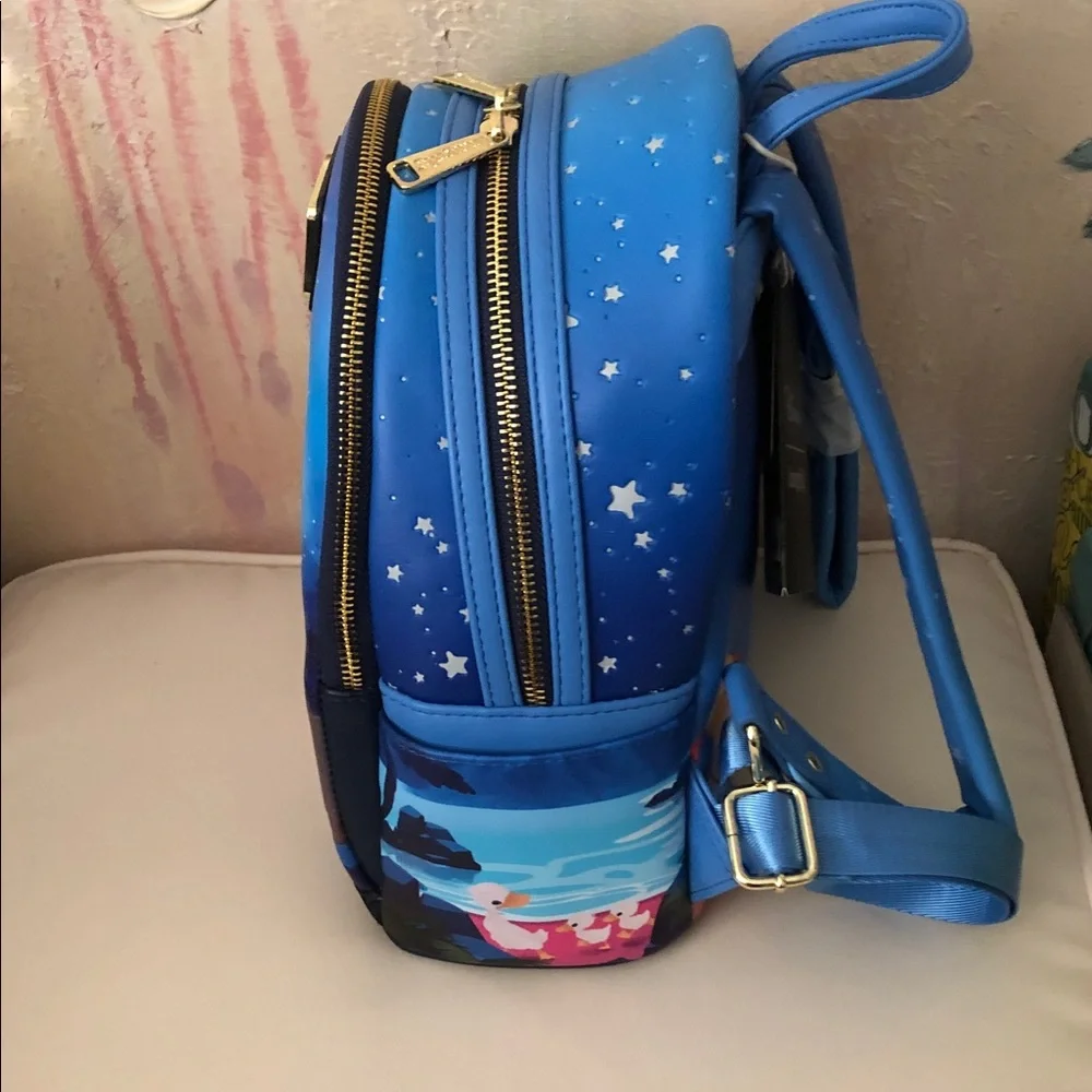 Loungefly Disney Lilo & Stitch Camping Cuties Backpack Hard Tag also glows New!